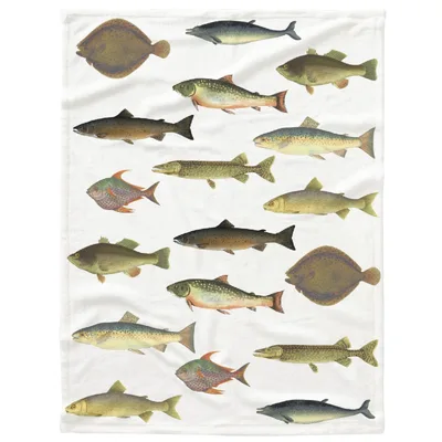 Vintage Fish Pattern Design Blanket