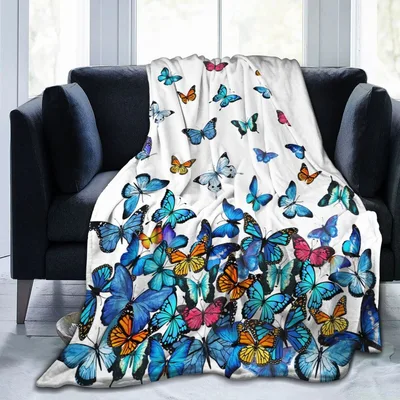 Blue Butterfly Blanket: A Vibrant Flutter of Color