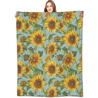 Vintage Sunflowers Pattern Blanket: A Floral Throw for Garden Lovers