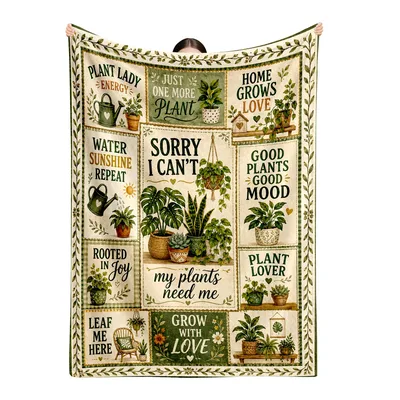 Houseplant Lover Quotes Blanket: Sorry I Can't My Plants