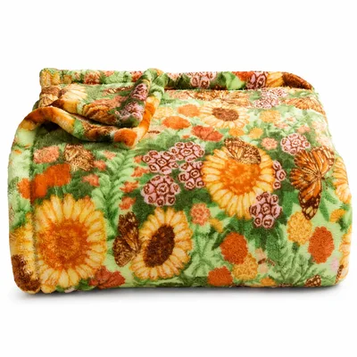 Sunflower Garden with Butterflies Blanket