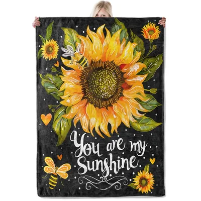 Sunflower Bee Sunshine Blanket: You Are My Sunshine Design