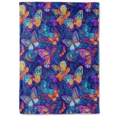 Vibrant Butterfly Pattern Blanket