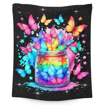 Rainbow Butterfly Jar Blanket: A Magical Catch of Color