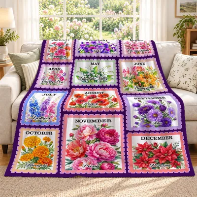 Birth Flower Blanket: A Vintage Floral Calendar for Every Month
