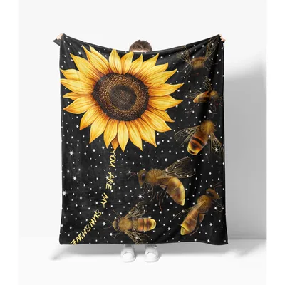 Sunflower and Bees Night Blanket: My Sunshine Design