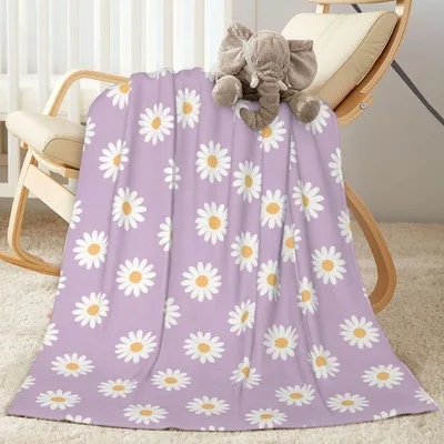 Daisy Flowers Pattern Blanket: Soft Floral Design for Cozy Spaces