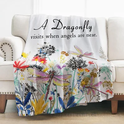 Dragonfly Visits When Angels Blanket: Nature Tribute