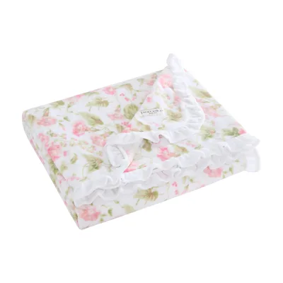 Pink Roses Floral Pattern Blanket featuring delicate pink roses