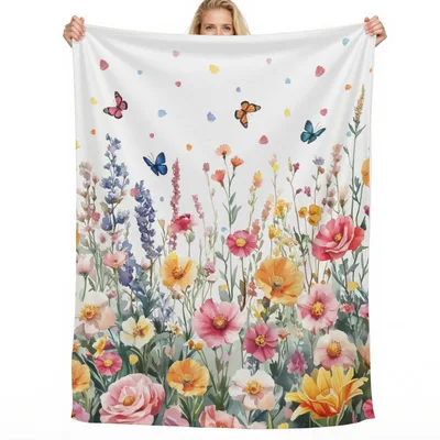 Spring Wildflowers Botanical Blanket