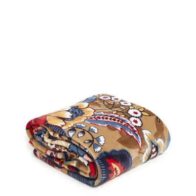 Floral Pattern Print Blanket: Vintage Floral Throw for Home