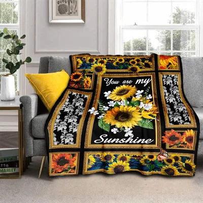 You Are My Sunshine Blanket: Sunflower Collage Design