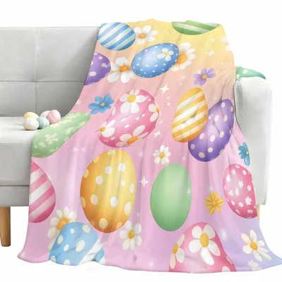 Colorful Easter Eggs Pattern Blanket No. 2