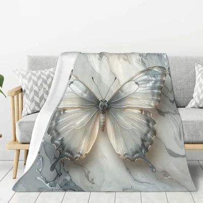 Giant Butterfly Painting Blanket: Marble Wing Art for Nature Lovers
