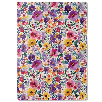 Colorful Wildflower Floral Pattern Blanket: A Vibrant Garden Throw