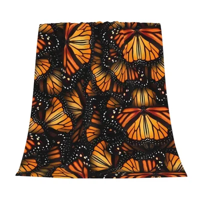 Orange Monarch Butterflies Blanket: A Vibrant Wing Pattern