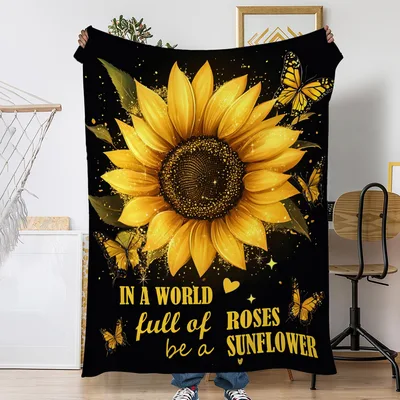 Be a Sunflower Quote Blanket No. 2 – Be a Sunflower Quote Blanket No.