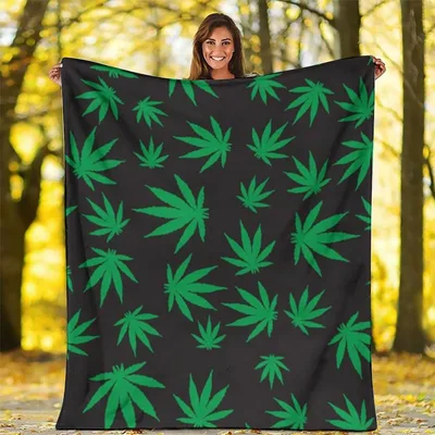Green Leaf Pattern Blanket No. 2