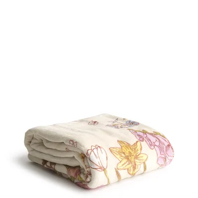 Meadow Bouquet Flowers Blanket: Soft Floral Fleece and Sherpa Throws