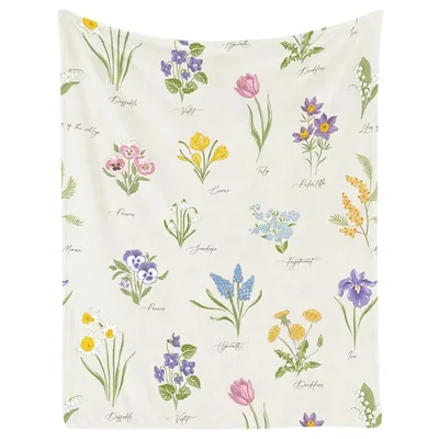 Wildflower Sprigs Pattern Blanket