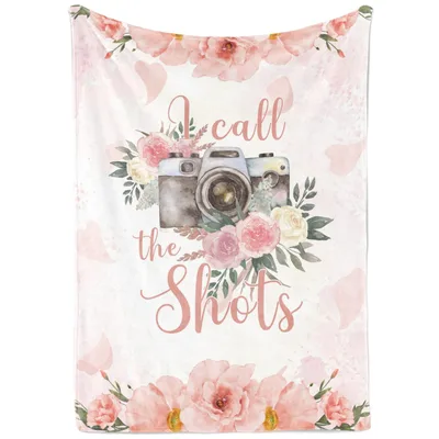 I Call the Shots Blanket: Floral Camera Design for Photographers