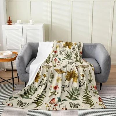 Wildflower Fern Pattern Blanket