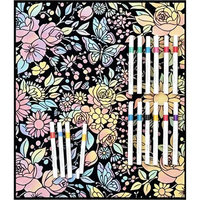 Floral Butterfly Pattern Blanket: A Creative Coloring Art Design