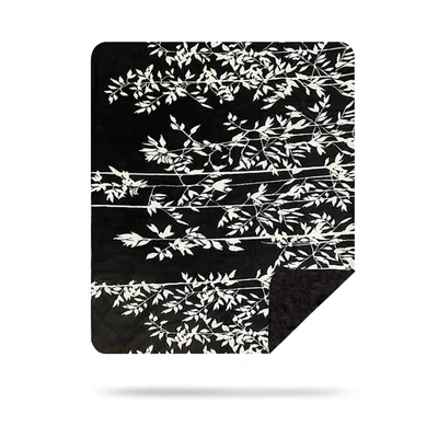 White Branches on Black Blanket
