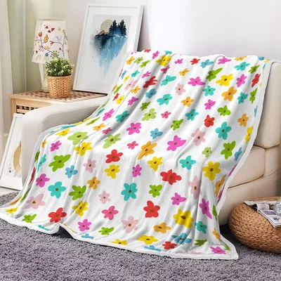Colorful Ditsy Floral Pattern Blanket for Bright Home Decor Lovers