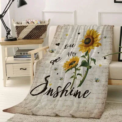 You Are My Sunshine Blanket: Vintage Sunflower Design