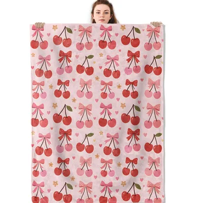Cherries and Bows Pattern Blanket No. 2 – Cherries