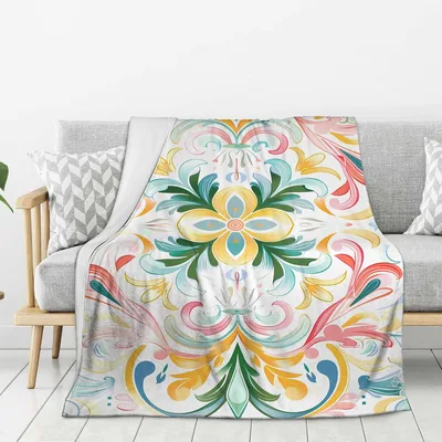 Floral Medallion Pattern Blanket