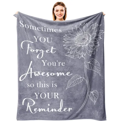 Youre Awesome Reminder Sunflower Blanket: A Gentle Nudge to Shine