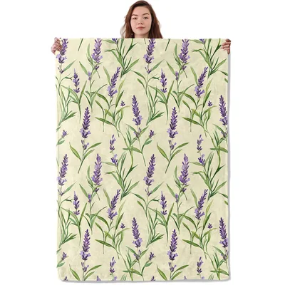 Lavender Field Pattern Blanket