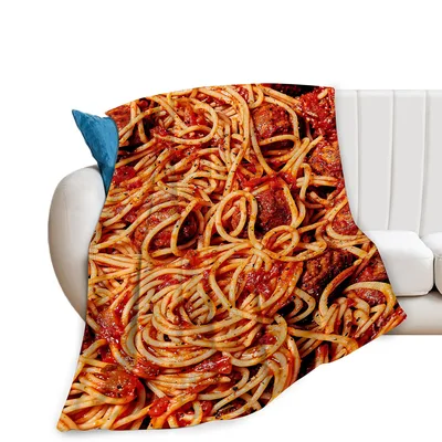 Spaghetti Meatballs Food Blanket