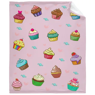 Cupcake Pattern Blanket: Sweet Treats and Candy for Bakers