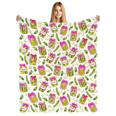 Pickle Jars Pattern Blanket: A Whimsical Pickle Print for Foodies