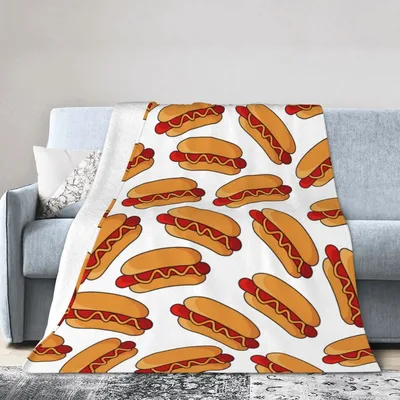 Hot Dog Pattern Blanket: A Fun Foodie Design for Cozy Days