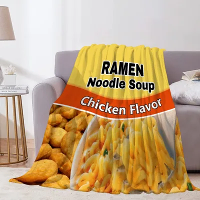 Ramen Noodles Food Blanket: Instant Noodle Design for Fans
