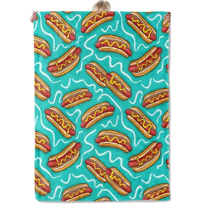 Hot Dogs with Mustard Blanket: Fun Hot Dog Pattern for Foodies