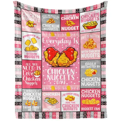 Chicken Nuggets Fan Blanket: Everyday Is Chicken Nuggets Day Design