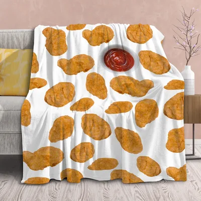 Chicken Nuggets Food Pattern Blanket