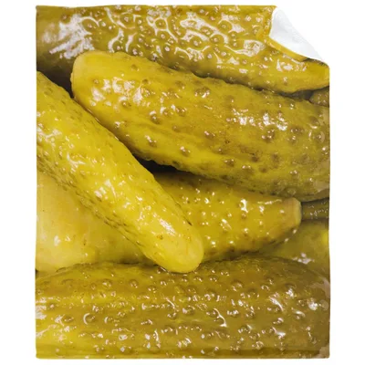 Pickles Food Photo Blanket: Pickle Lovers' Close-Up Design