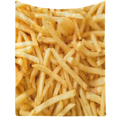 French Fries Food Photo Blanket