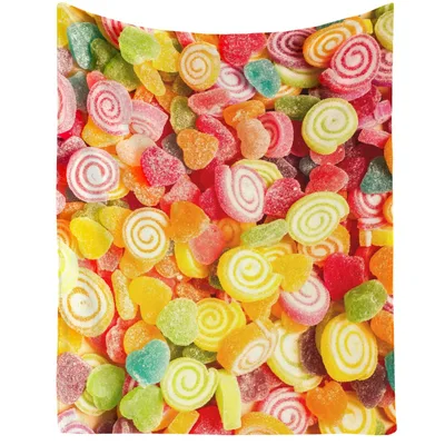 Colorful Candy Swirls Pattern Blanket for Sweet Treat Lovers