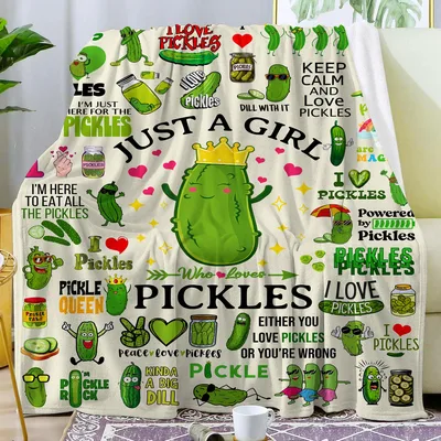 Just a Girl Blanket featuring Just A Girl Who Loves Pickles