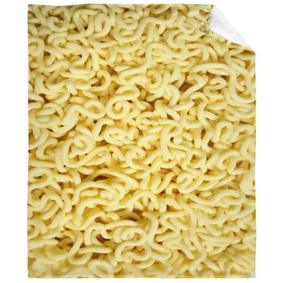 Instant Noodle Blanket: Close-Up Dry Noodle Block Design