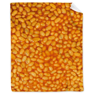 Baked Beans Food Pattern Blanket: A Full-Print Design for Foodies