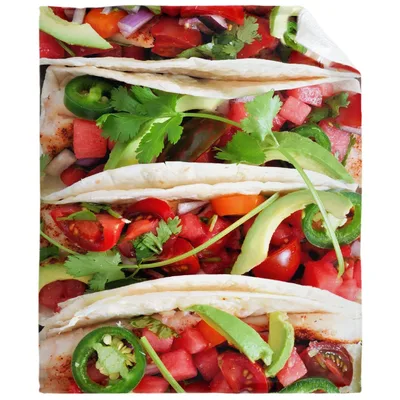 Tacos with Fresh Toppings Blanket: A Vibrant Foodie Design