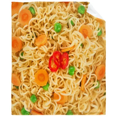 Instant Noodles Pattern Blanket: Cozy Design for Foodies